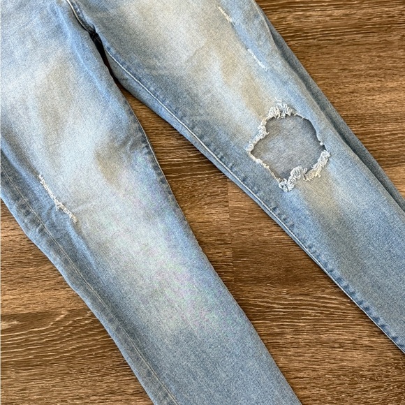 DL1961 Florence Instasculpt Cropped Clifton Jeans Distressed Light‎ Wash - Picture 4 of 11
